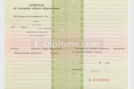купить аттестат 9 класс 1994-2006